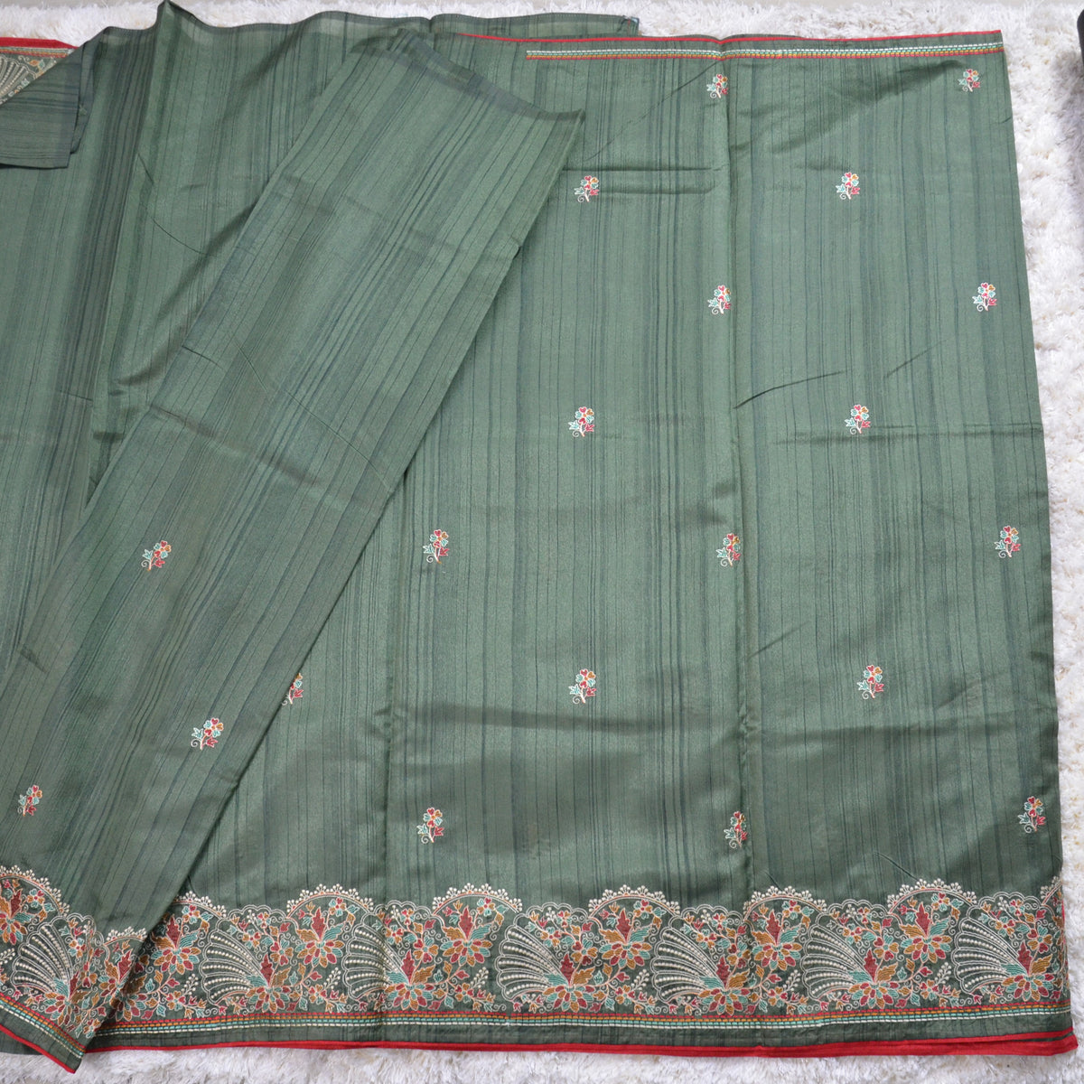 TUSSAR SAREE WITH THREAD EMBROIDERY SAREE