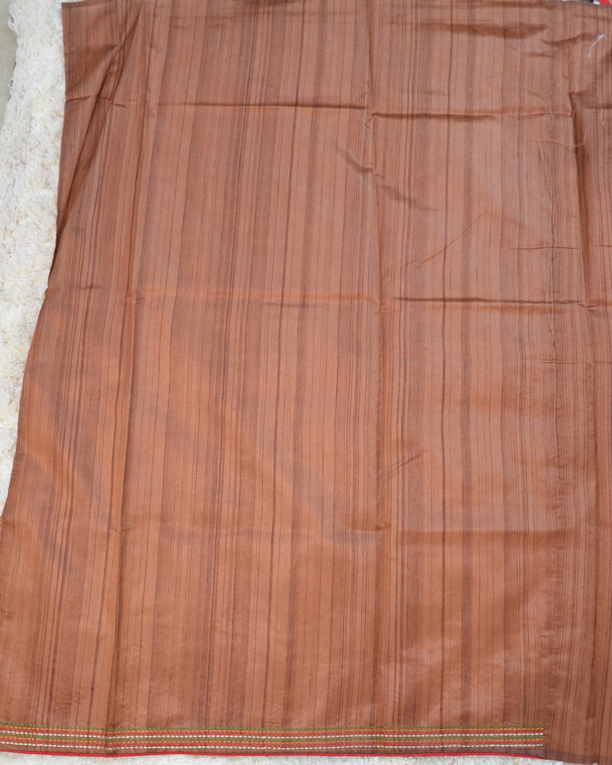TUSSAR SAREE WITH THREAD EMBROIDERY