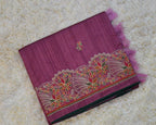 TUSSAR SAREE WITH THREAD EMBROIDERY