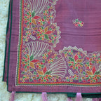 TUSSAR SAREE WITH THREAD EMBROIDERY