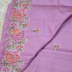 TUSSAR SAREE WITH THREAD EMBROIDERY