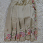 TUSSAR SAREE WITH THREAD EMBROIDERY
