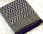 BAGRU PRINT CHANDERI COTTON SAREE