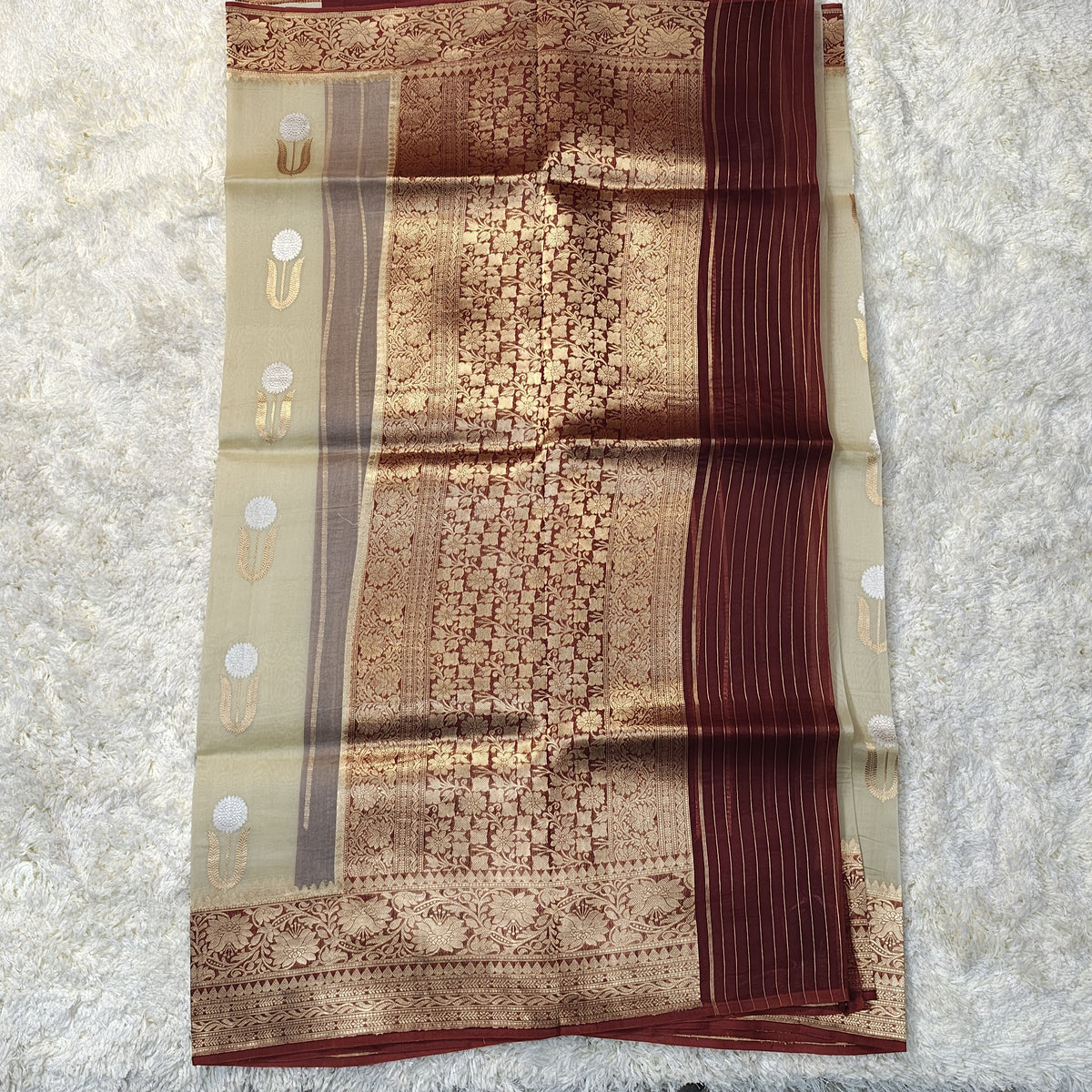 KORA BANARASI SILK SAREE