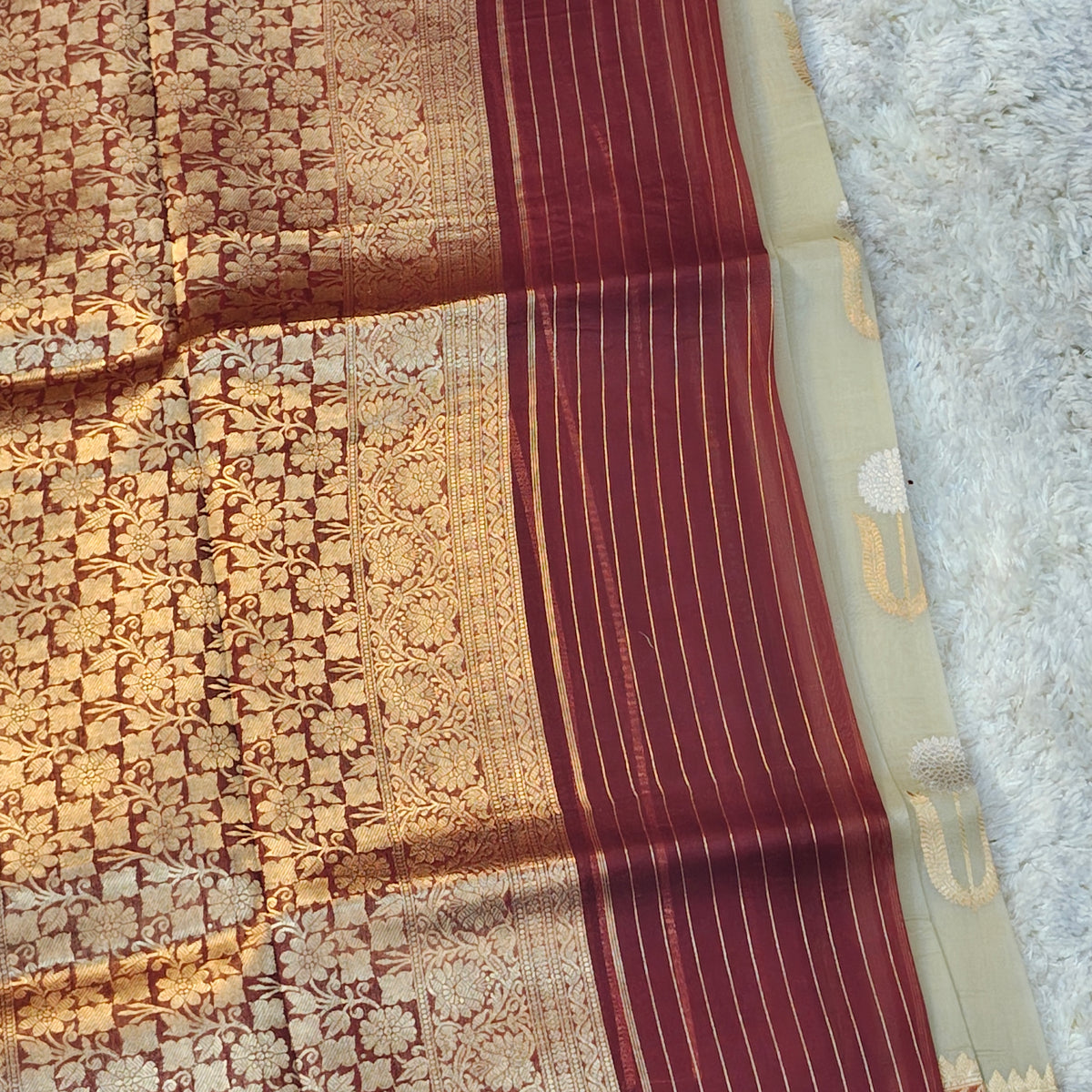 KORA BANARASI SILK SAREE