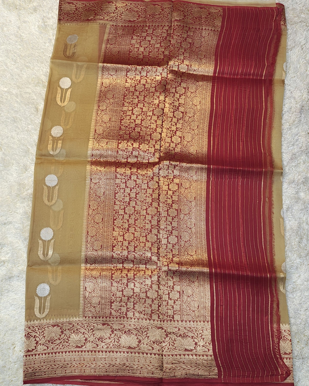 KORA BANARASI SILK SAREE