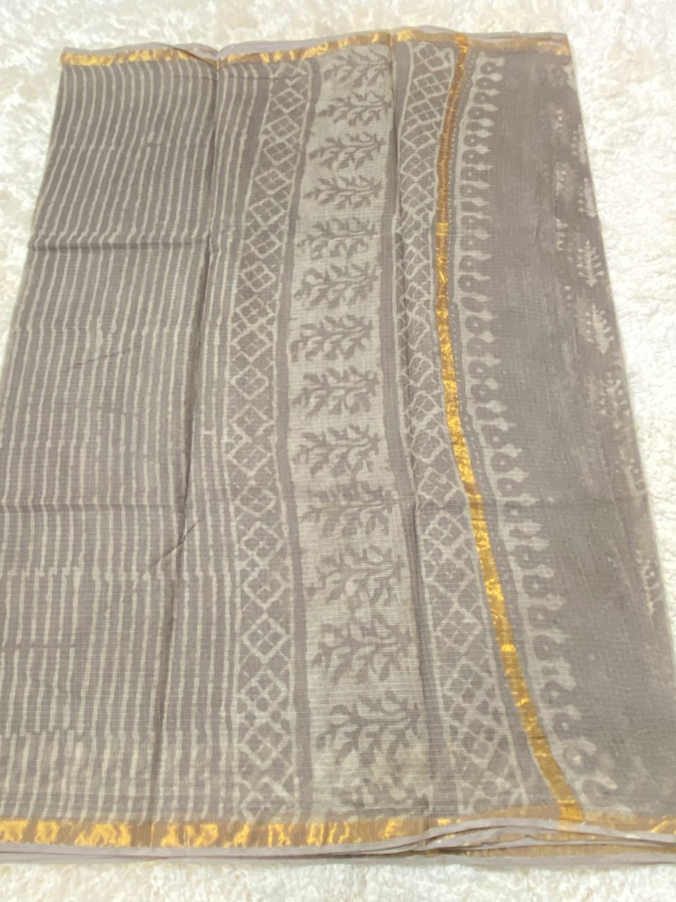 BAGRU HAND BLOCK PRINT KOTA DORIA SAREE