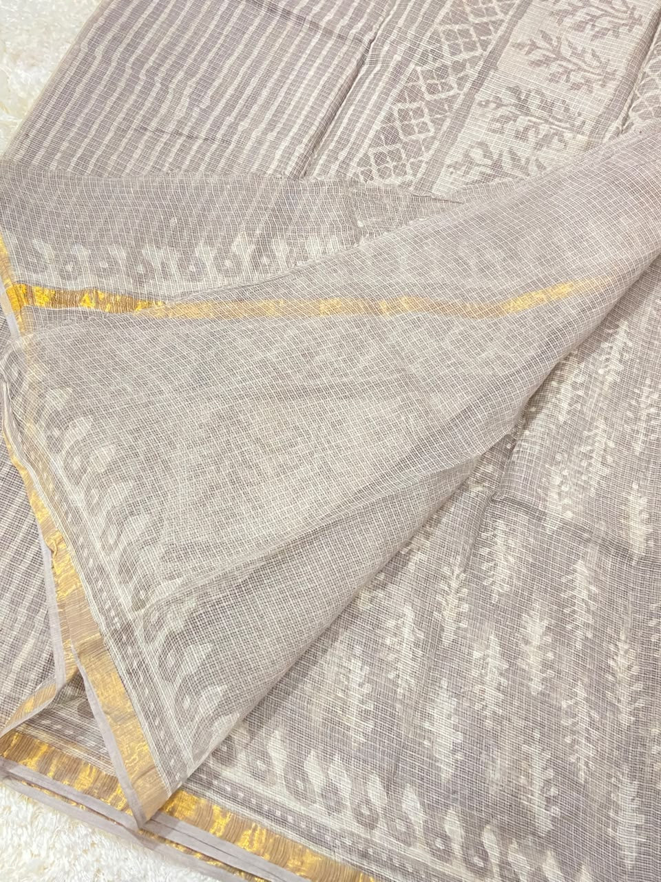 BAGRU HAND BLOCK PRINT KOTA DORIA SAREE