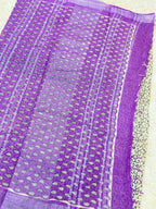 BAGRU BLOCK PRINT LINEN COTTON SAREE