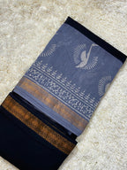 BAGRU HAND BLOCK MAHESHWARI SILK SAREE