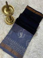 BAGRU HAND BLOCK MAHESHWARI SILK SAREE